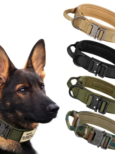 Dog Training Collar Adjustable Tactical Dog Collar And Leash Set Control Handle Pet Lead Collar For Small Big Dogs